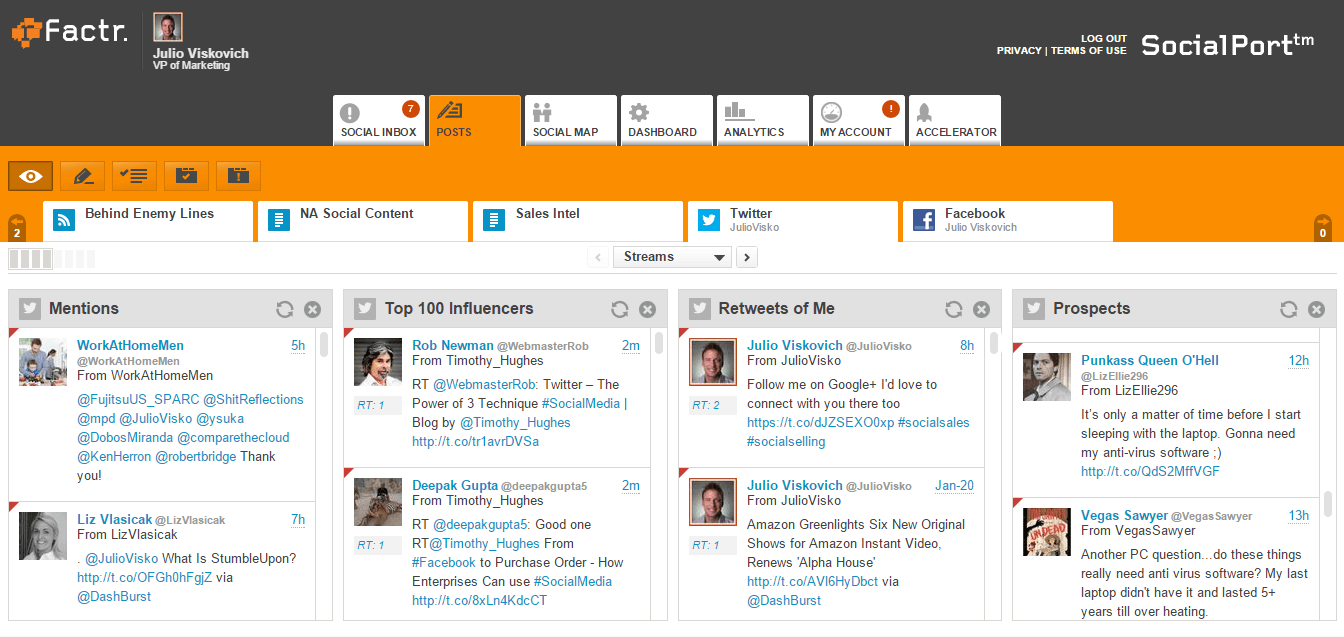 Content Sharing: rFactr